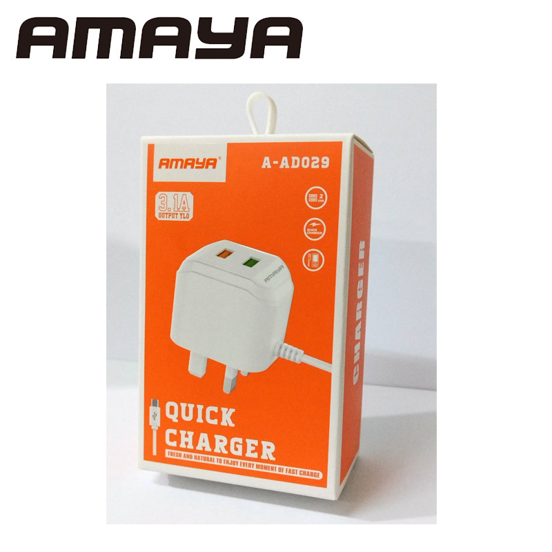 Amaya 3.1A 2Usb Travel Charger