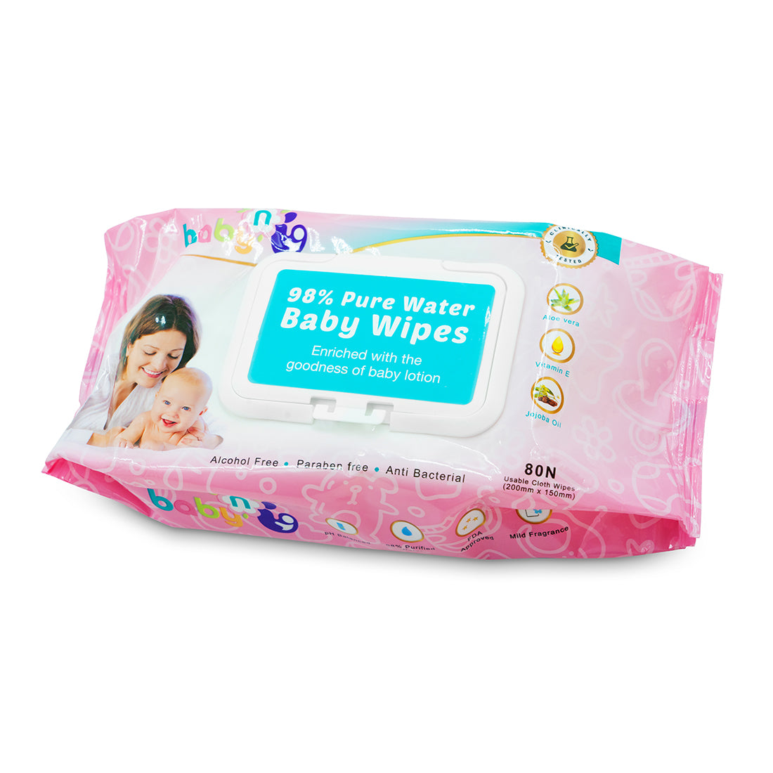 Aryuv Baby Wipes Pure Water 80,S