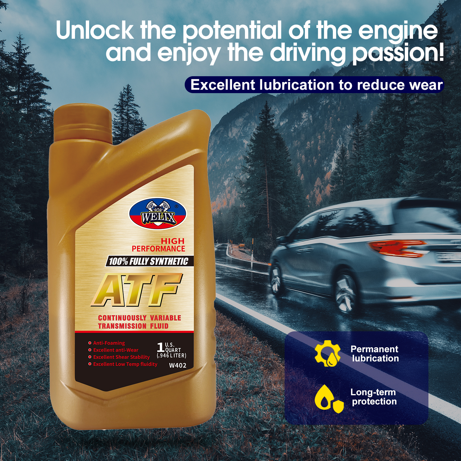 A.t.f Automatic Transmission Fluid 1Ltrs