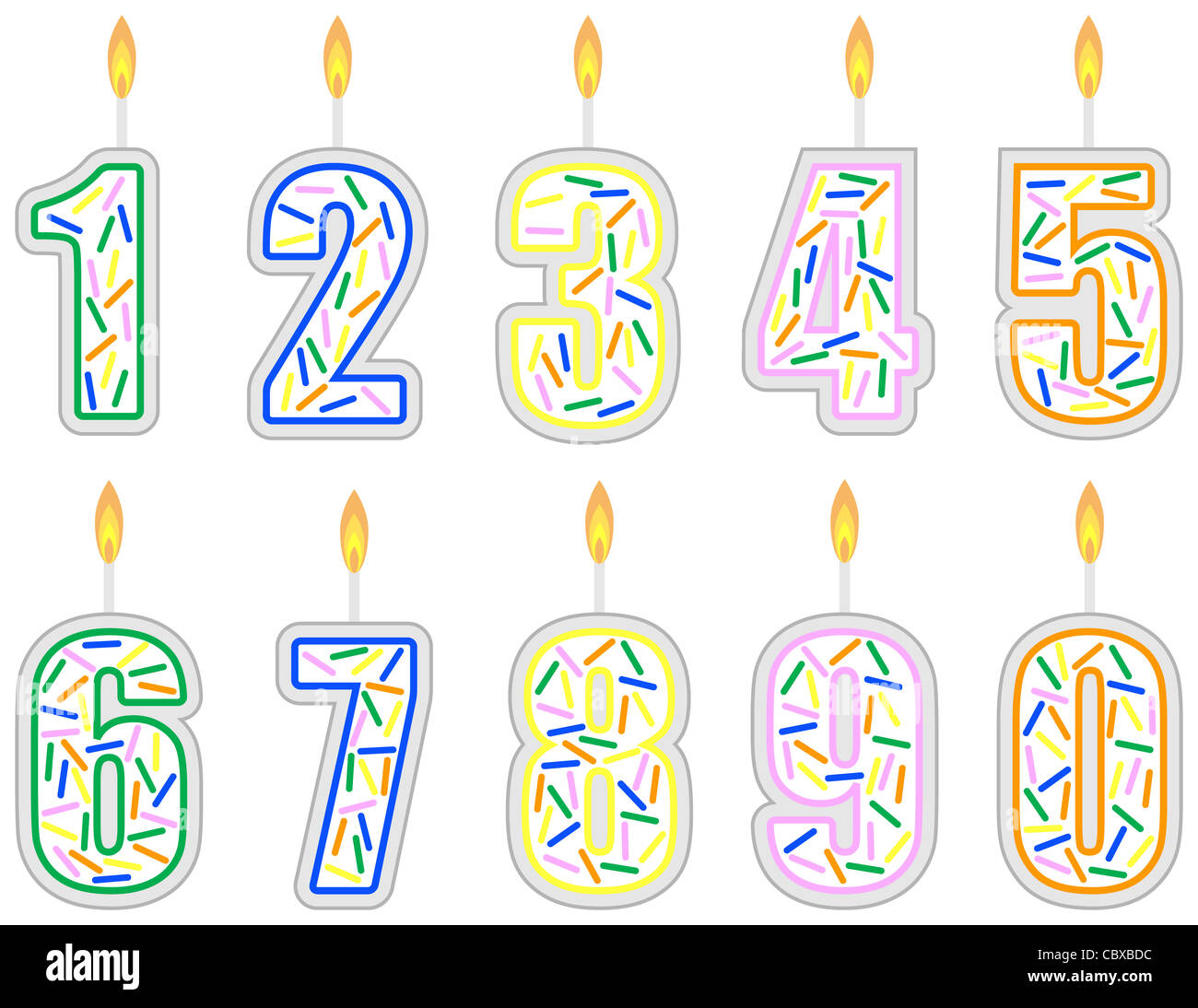 Birthday Candle Numbered
