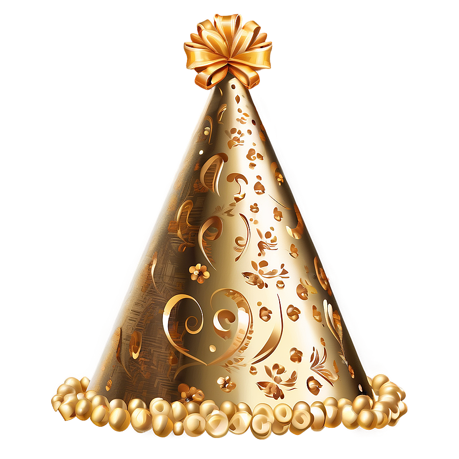 Birthday Plain Gold Hat