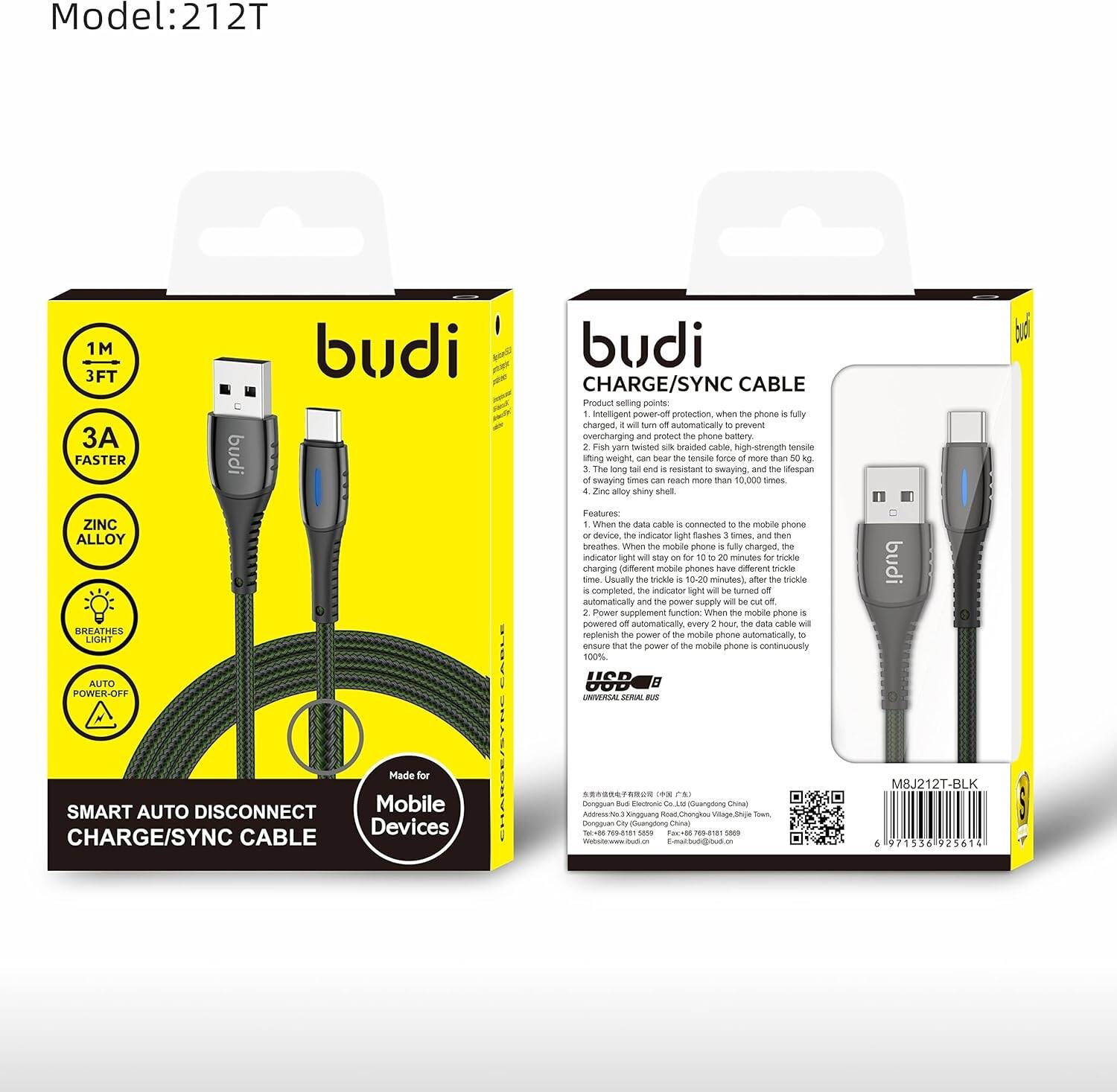 Budi Type-C Cable Charge