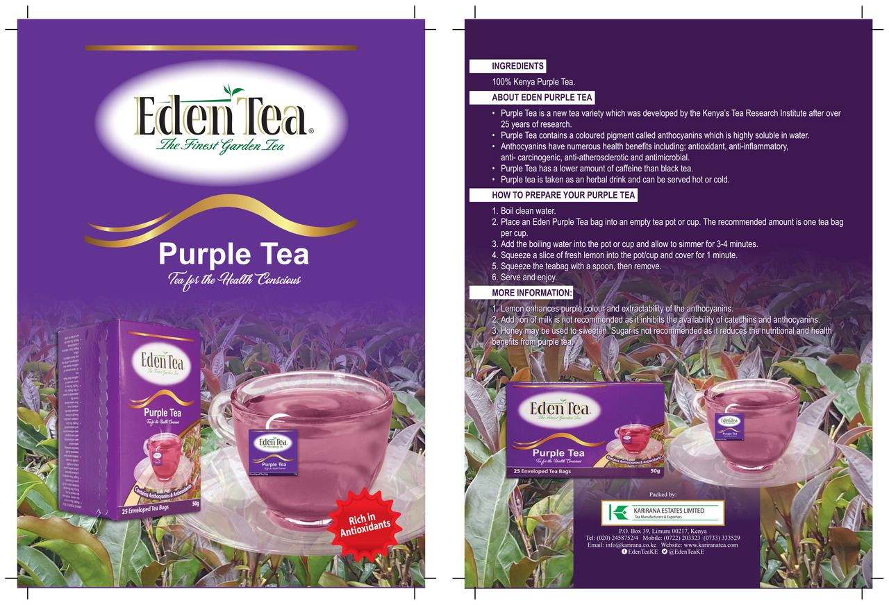 Eden Tea Purple Tea Envelope 25Pcs 50G