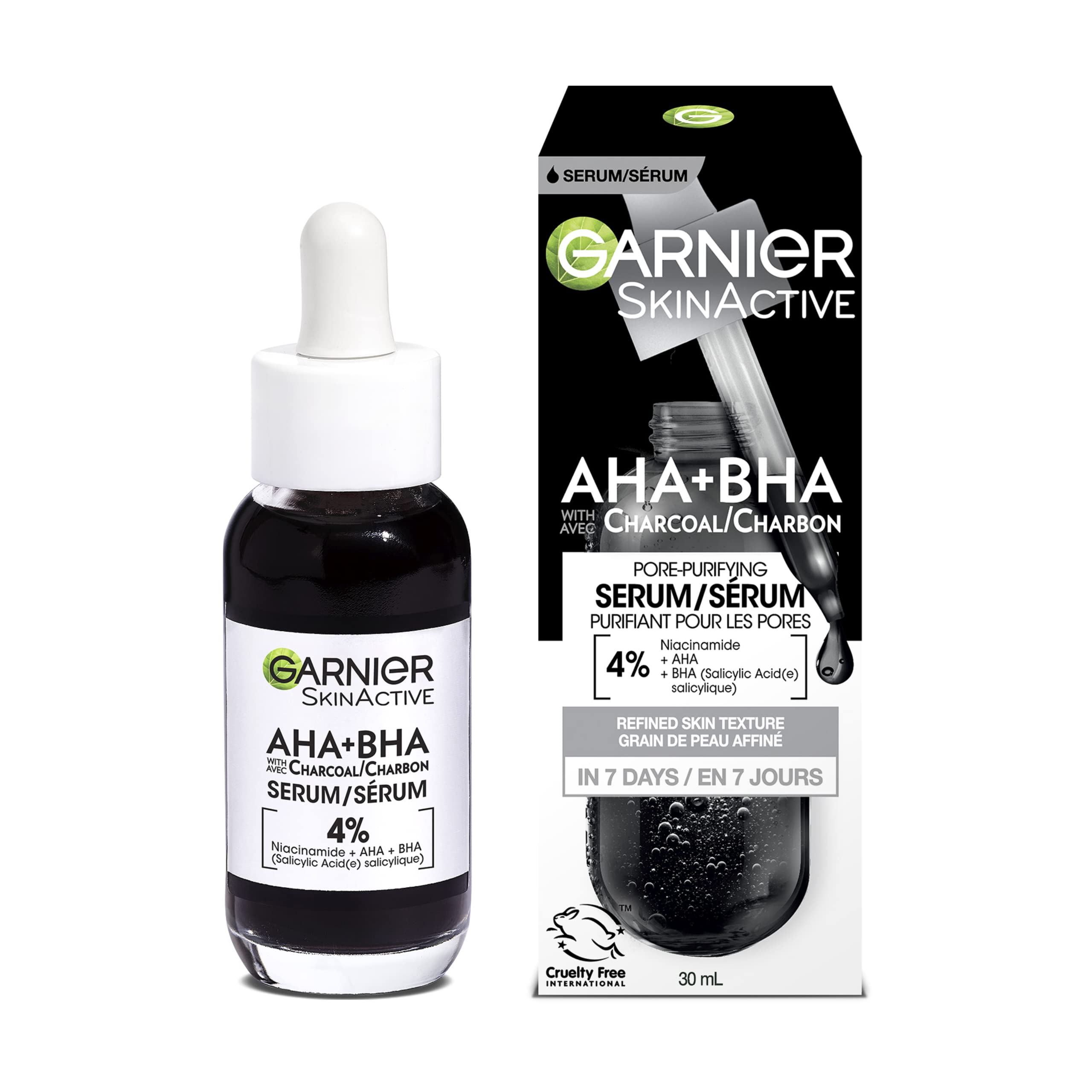 Garnier Aha+Bha Charcoal Anti-Blemish Serum 30Ml