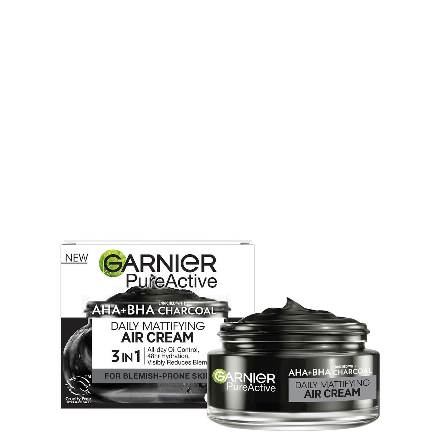Garnier Aha+Bha Charcoal Daily Air Cream 50Ml