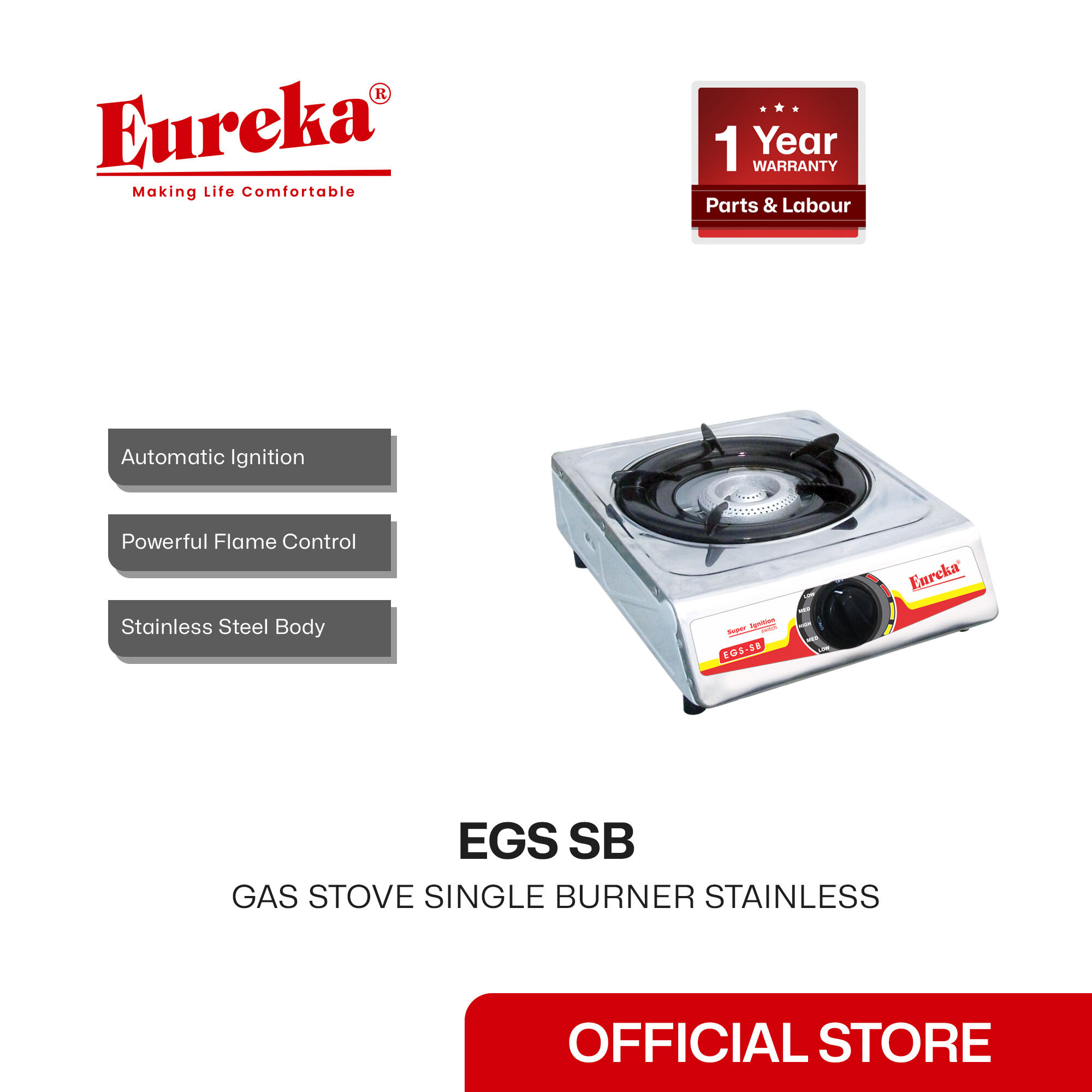 Gas Elekta Single Burner Egb1.