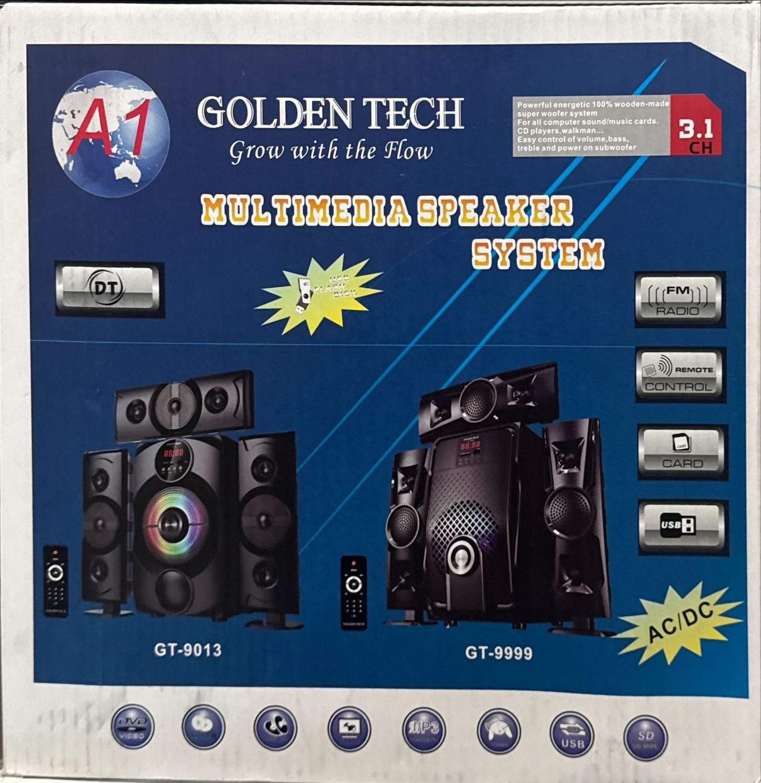 Goldtech 3.1Mutimedia Speaker System A-999T
