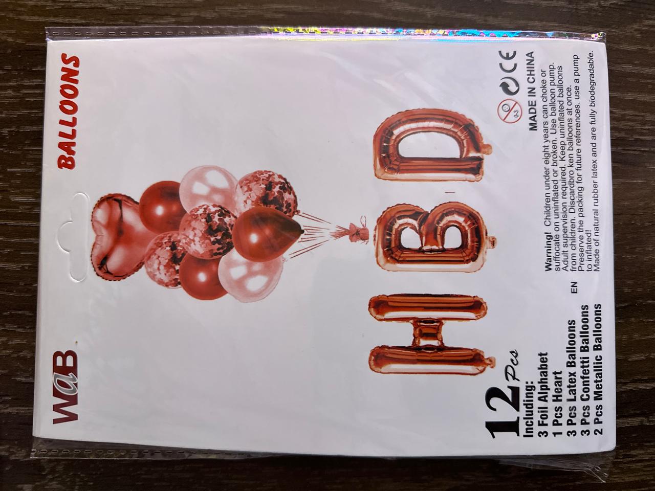 Hbd Number Foil Balloon