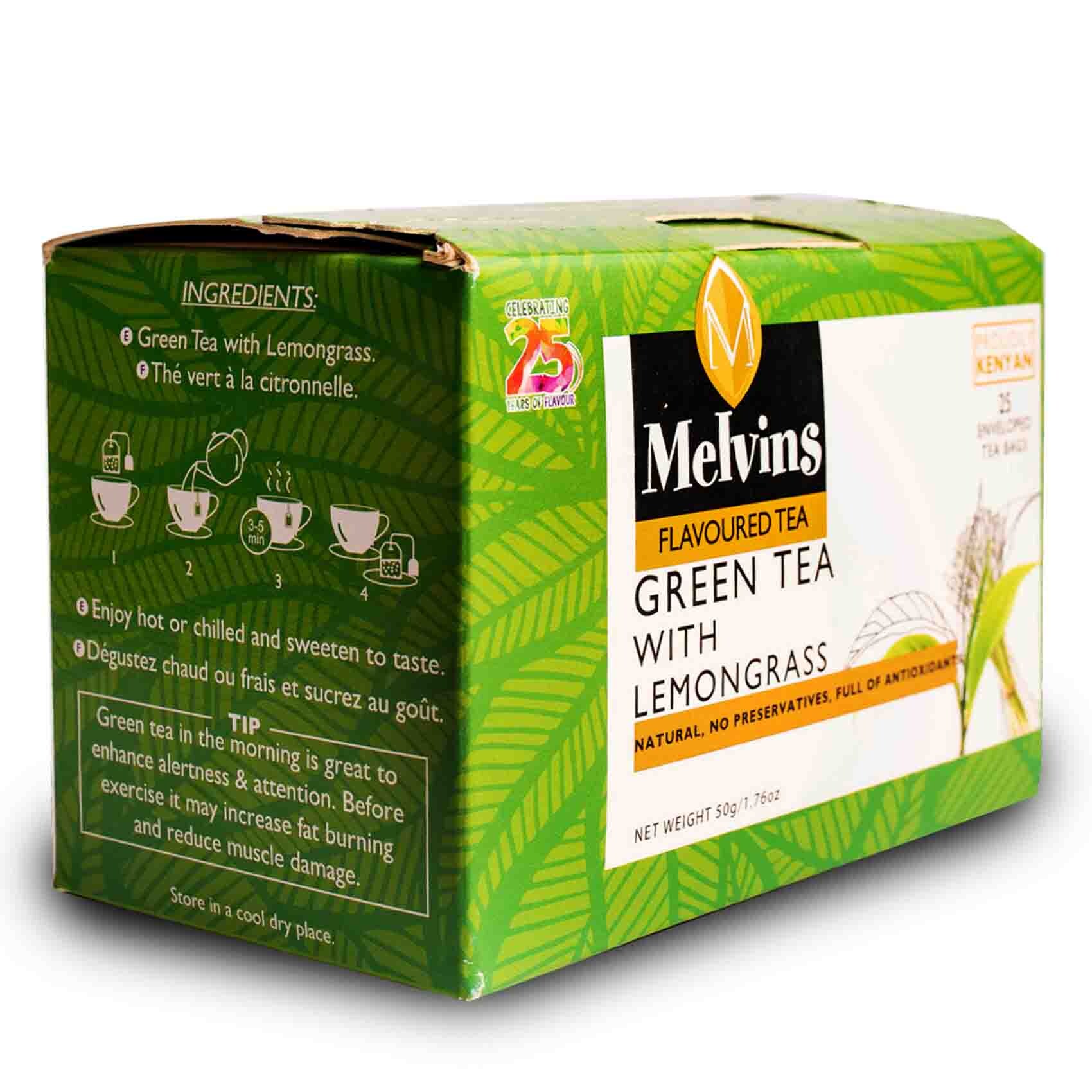 Melvin Green Tea With Lemon Grass 50G
