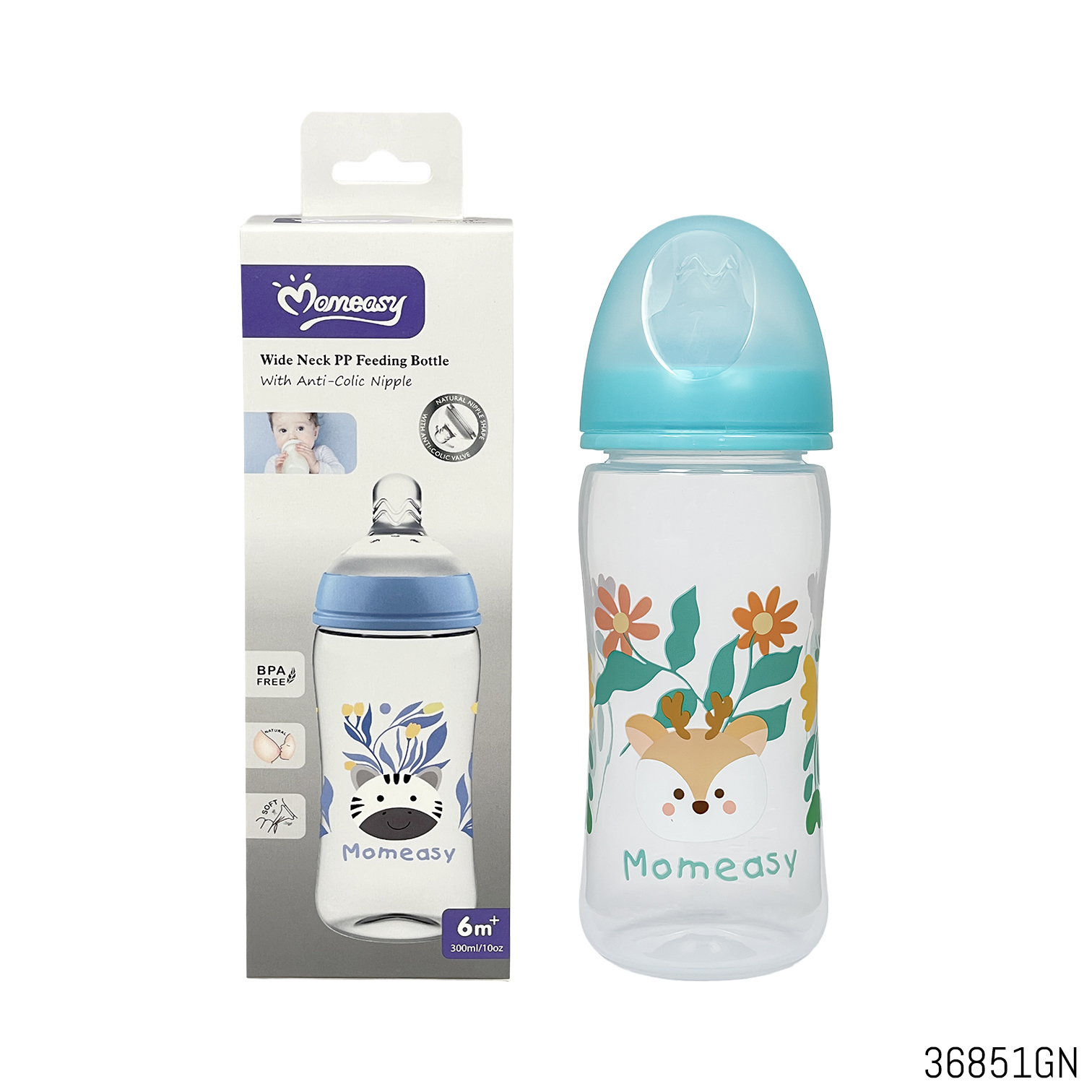 Momeasy Std Pp Feeding Bottle 120Ml/4Oz