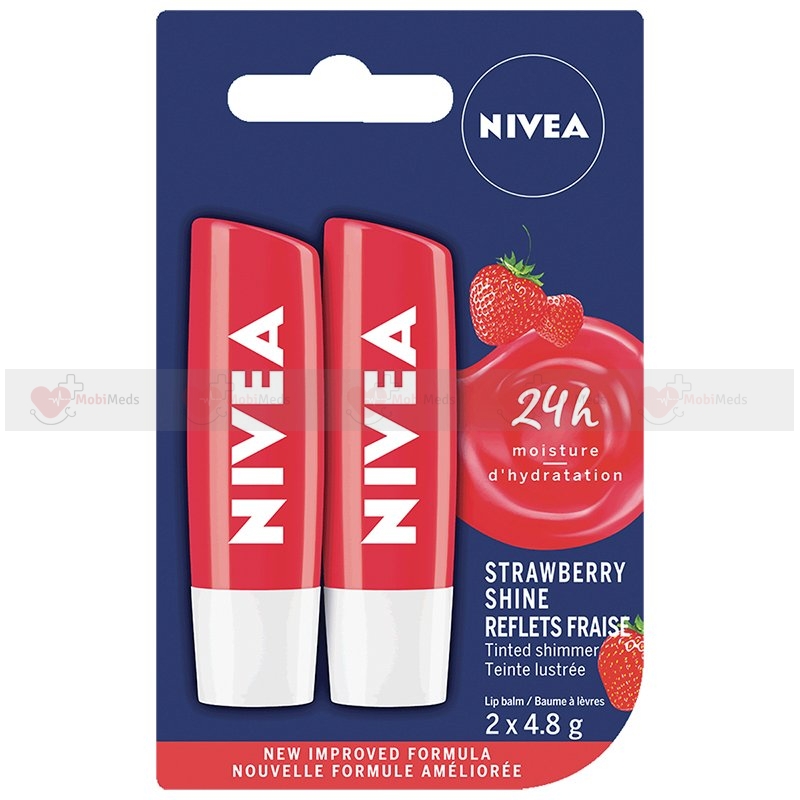 Nivea Lipbalm Strawberry 4.8G