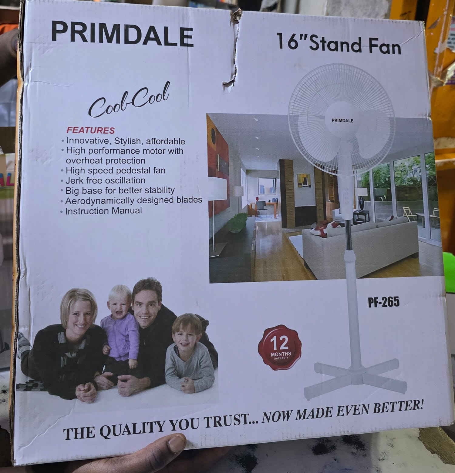 Primdale Stand Fan 16'' Pf-999 5Blade