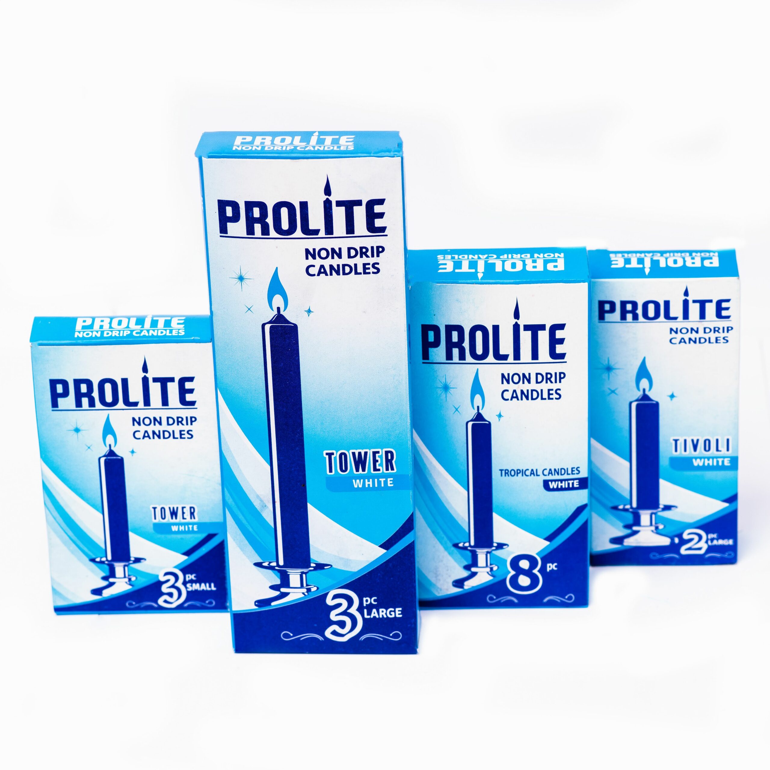 Prolite Candles Large Tivoli White 2Pcs
