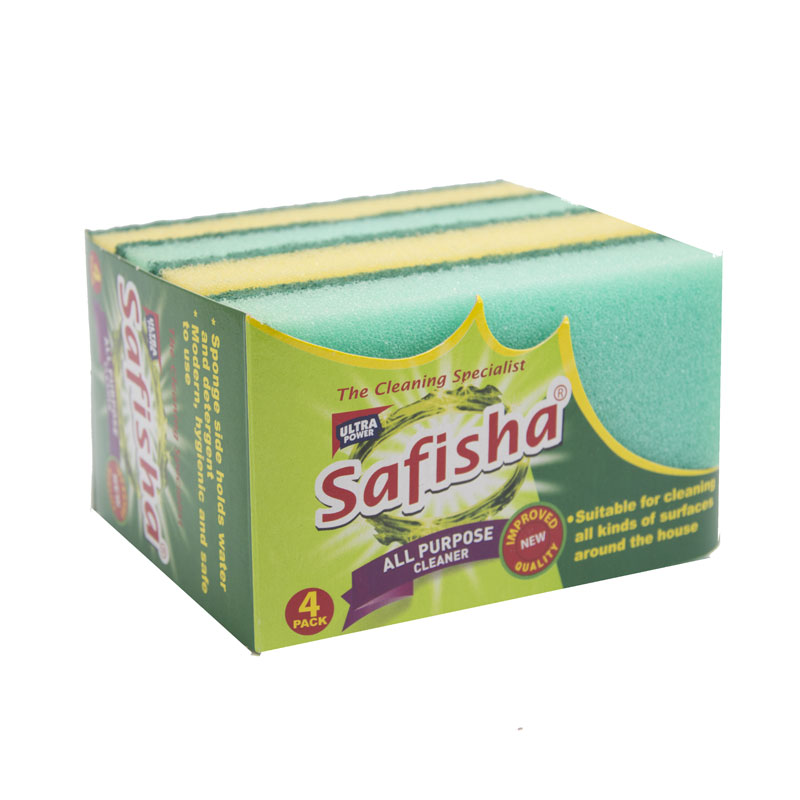 Safisha Scrubbing Sponge 4 Pack