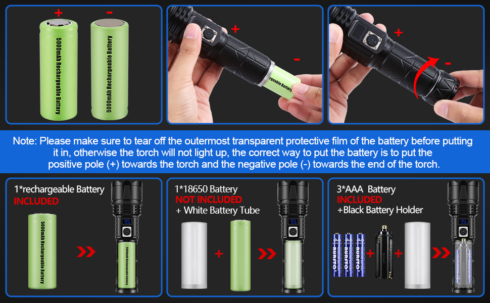 Torch Led Battery No.yj-0398