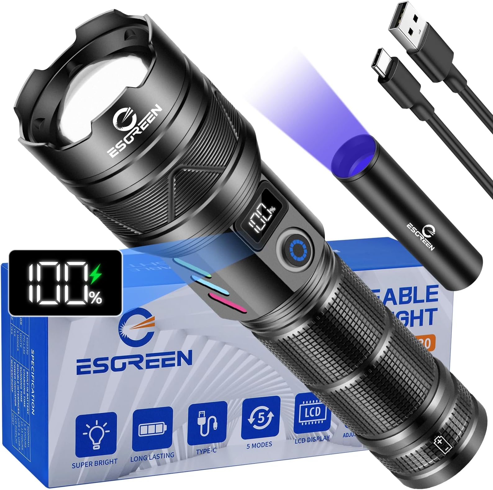 Usb Charge Flashlight