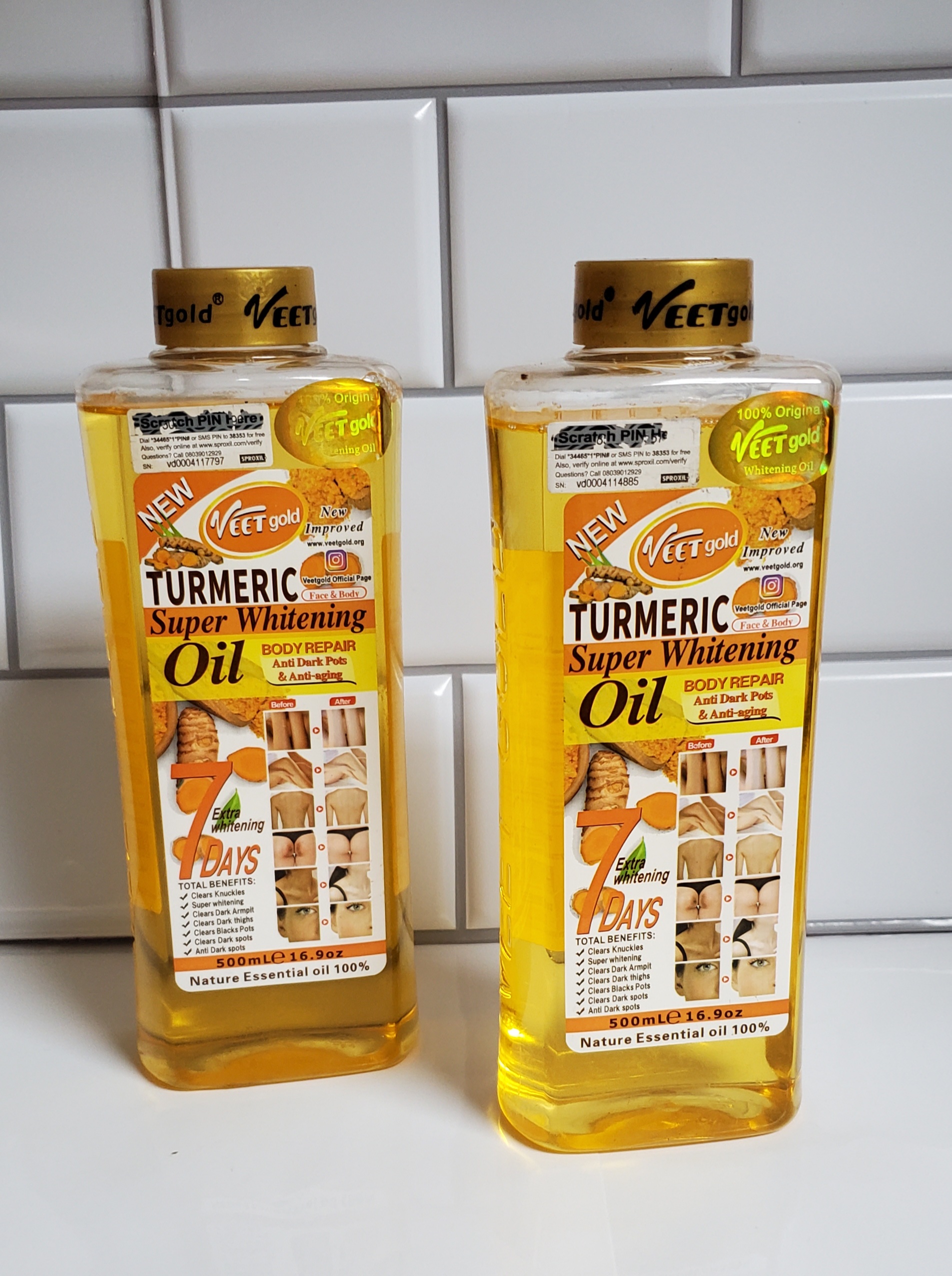 Veetgold Turmeric Whitening Oil 500Ml