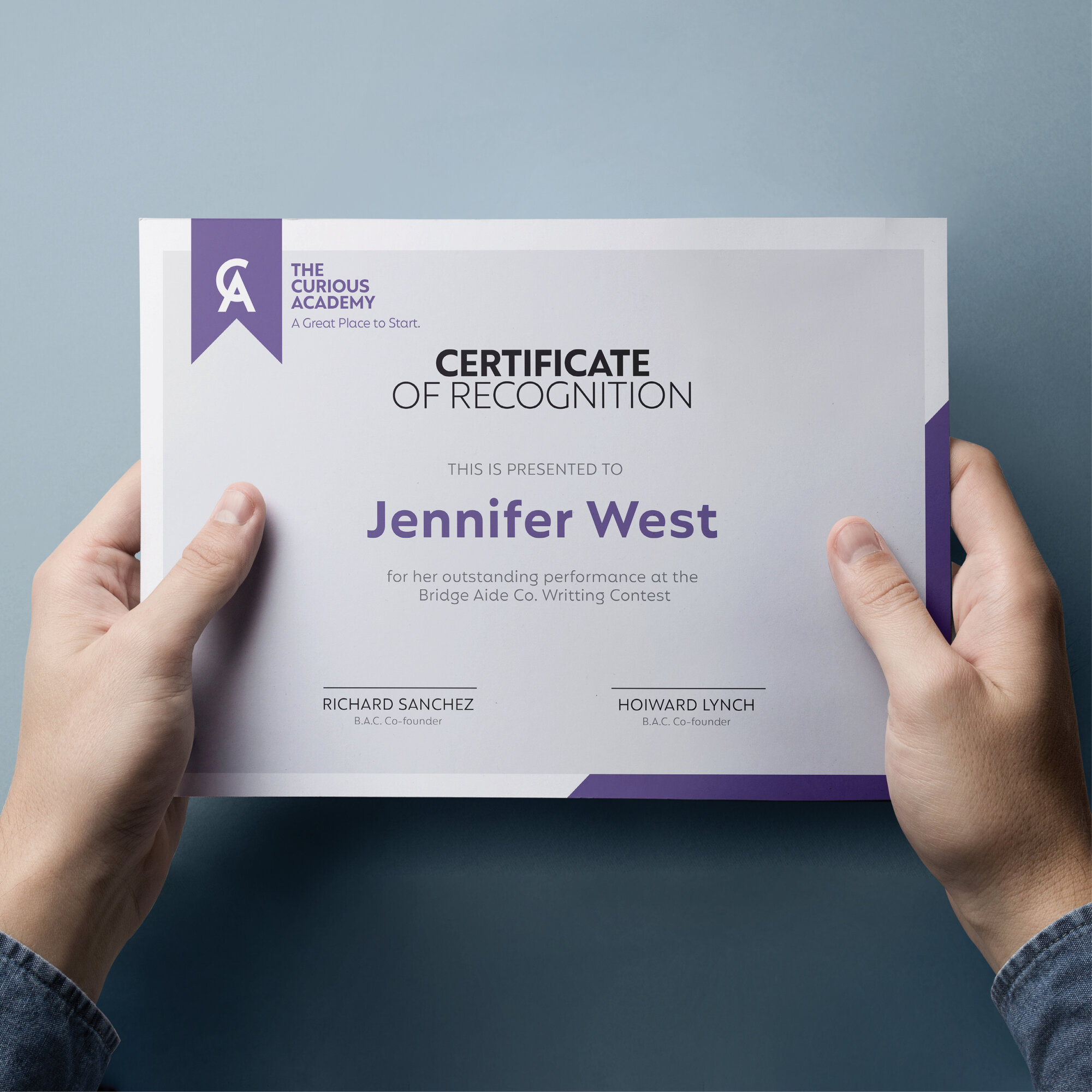 A4 Water Mark Success Card