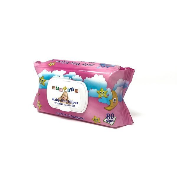 Babyish E.wet Wipes 72S Pink