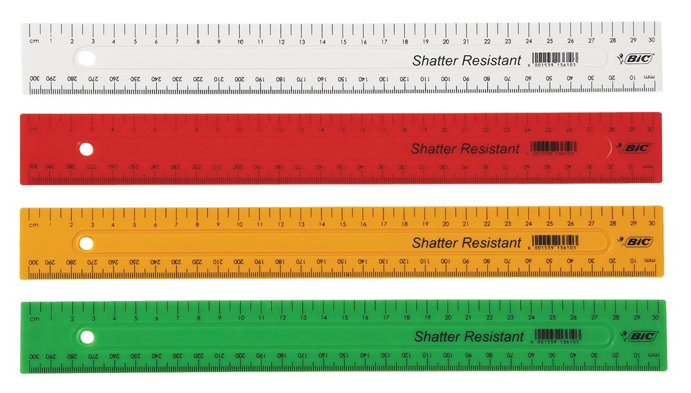 Bic Ruler Clear 30Cm 1 Outer/25Pcs