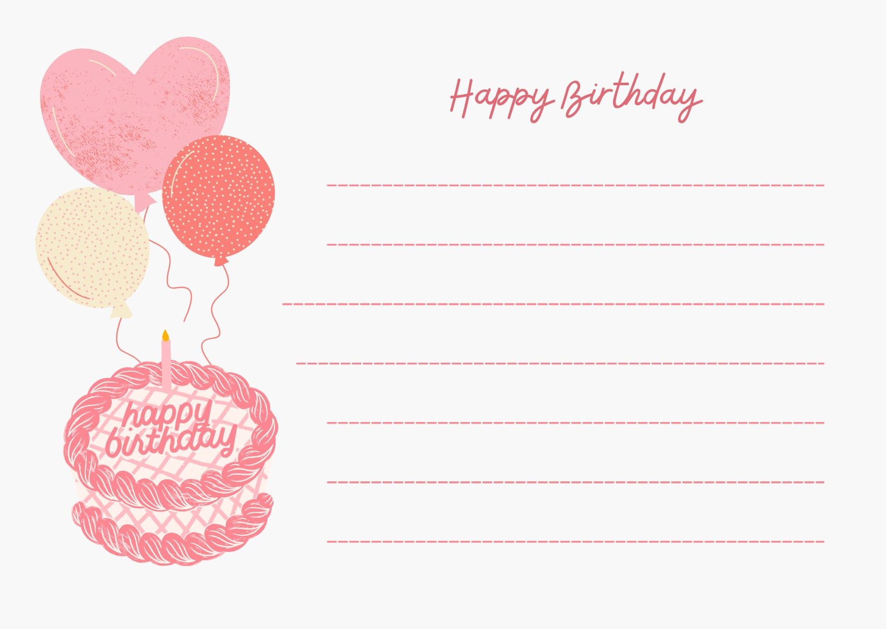 Birthday Cards(Written Small)
