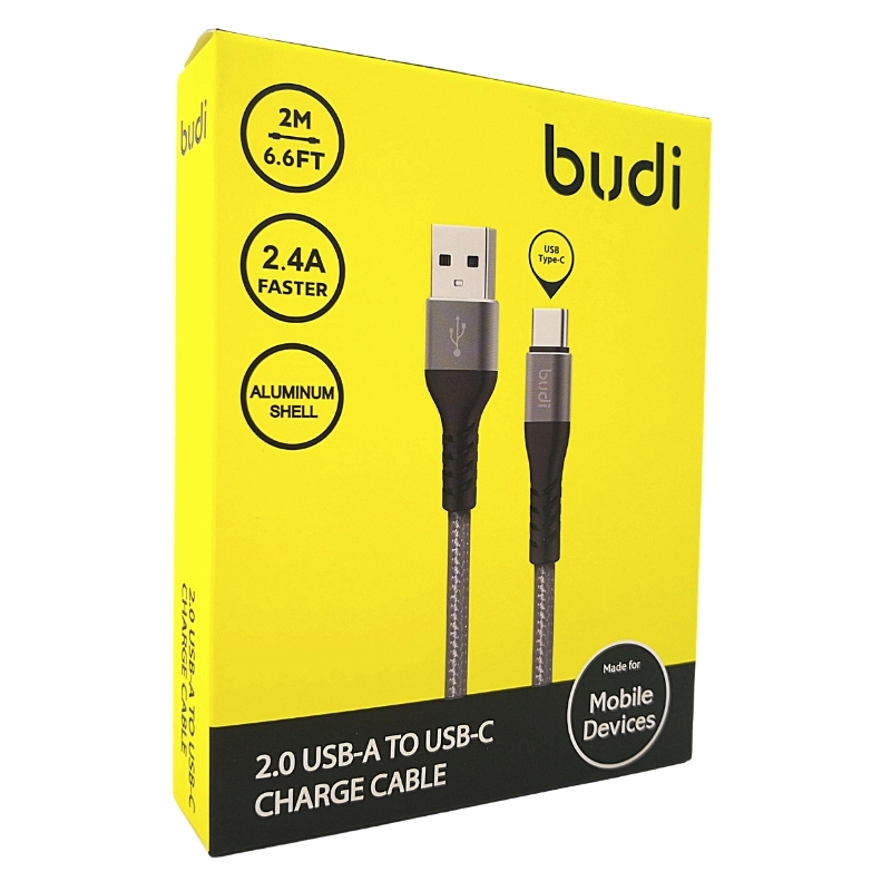 Budi 2M Usb-A To Usb-C Type C Cable