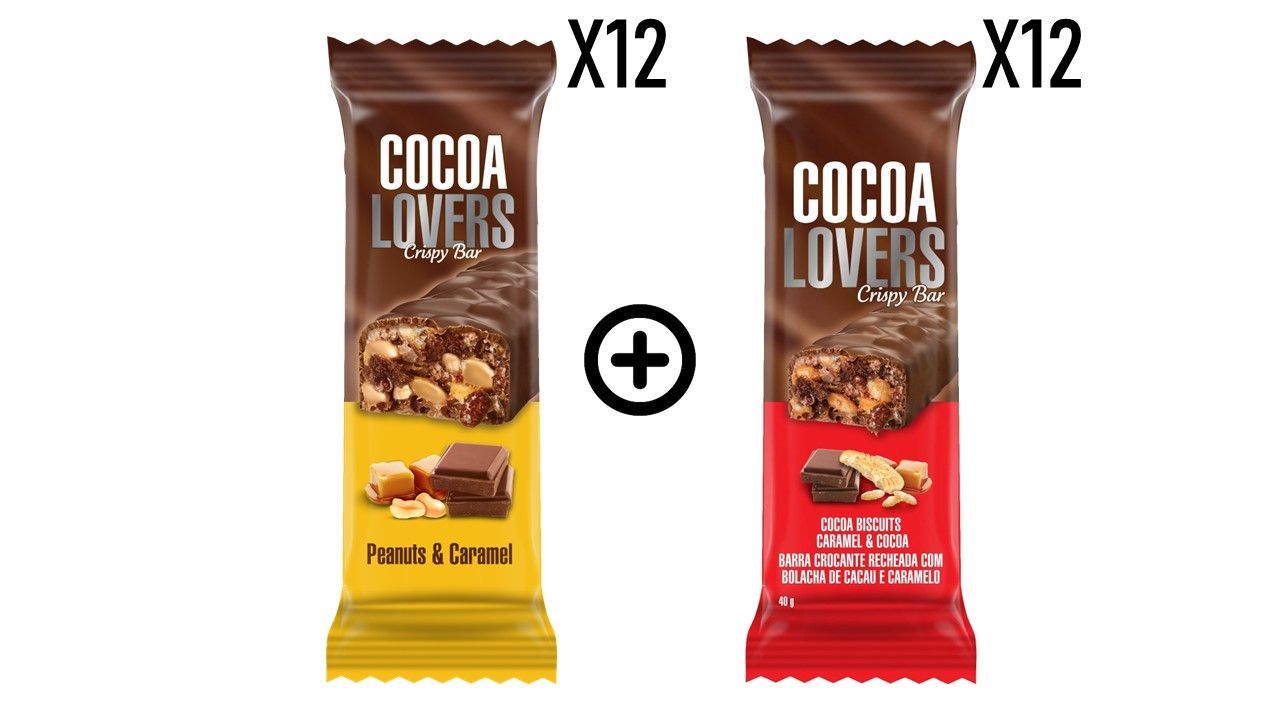 Cocoa Crispy Bar Peanut/Caramel 40Gm