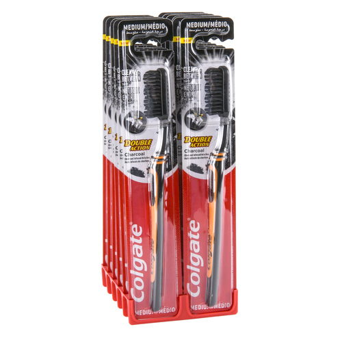 Colgate Double Action Charcoal Toothbrush 4 Pack