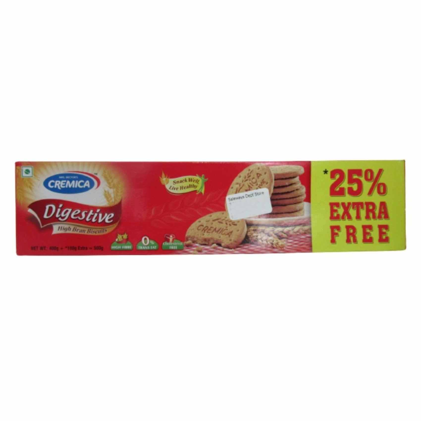 Cremica Digestive 400G+25% Extra Free