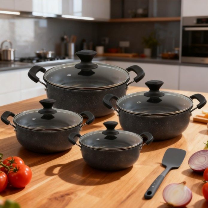 C/Master Sufuria Black 4Pcs Set