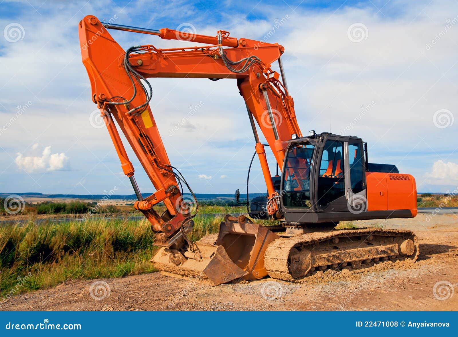 Excavator Orange Big
