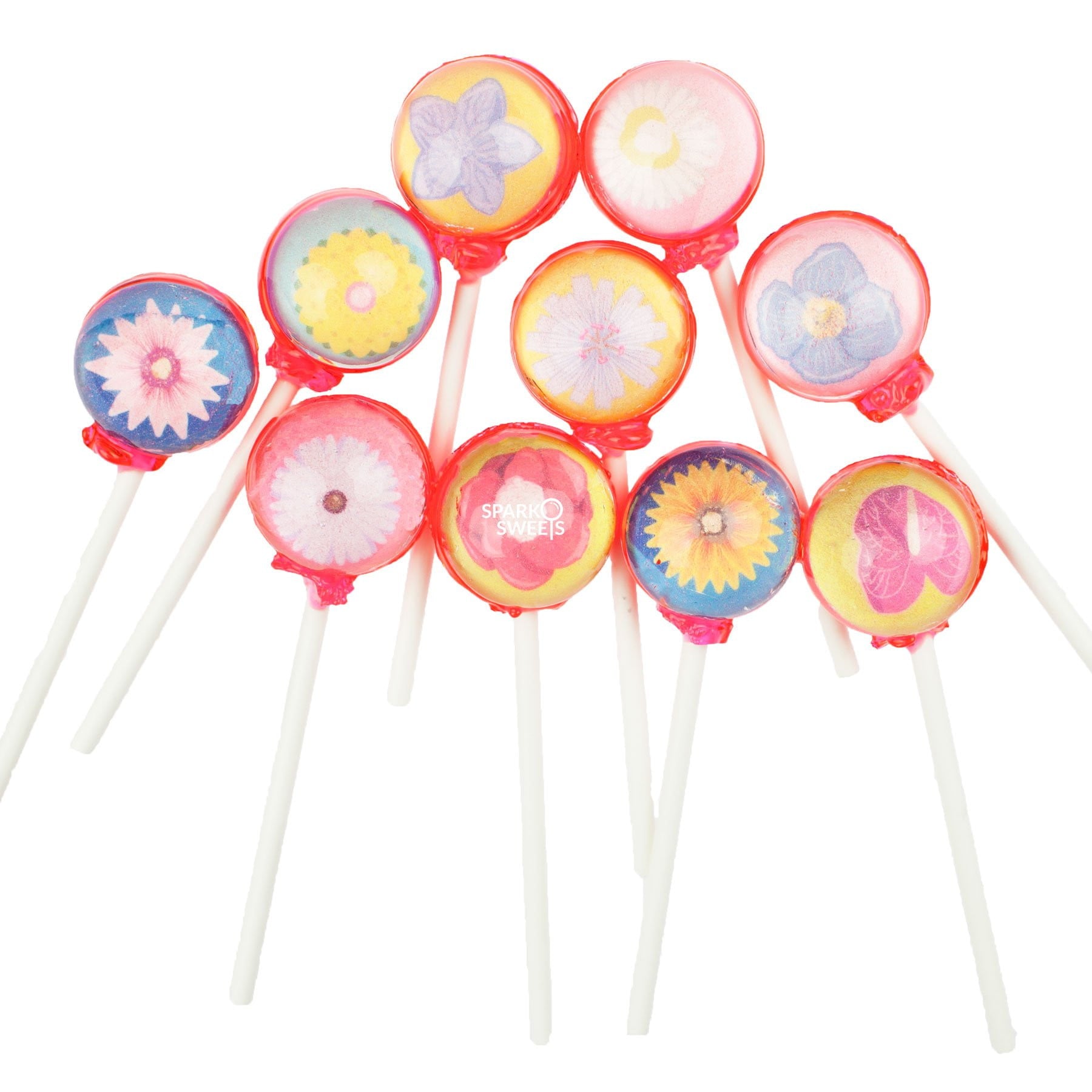 Flower Picture Lollipop Sweet 1Pc