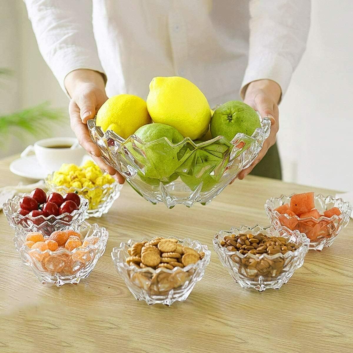 Glass Fruit Bowl (Pudding Bowl) 7Pcs Set