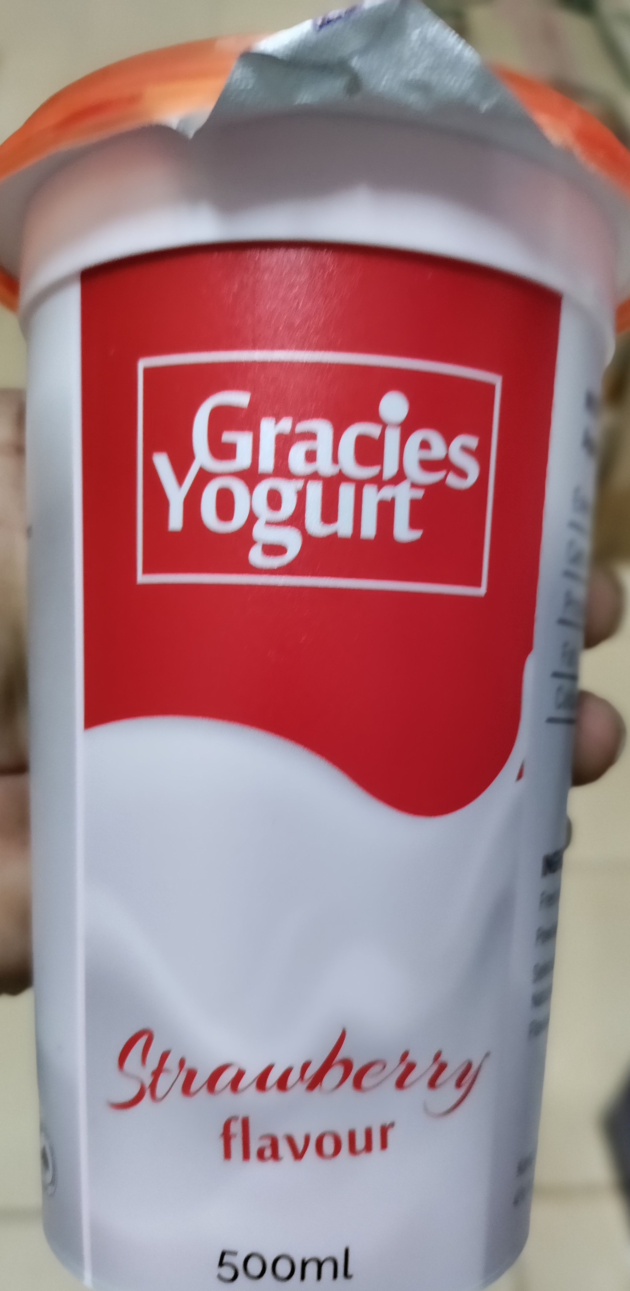 Gracies Yoghurt Strawberry 500Ml