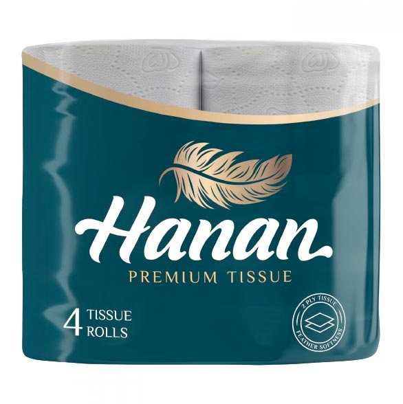 Hanan Toilet Rolls 4Pk Platinum