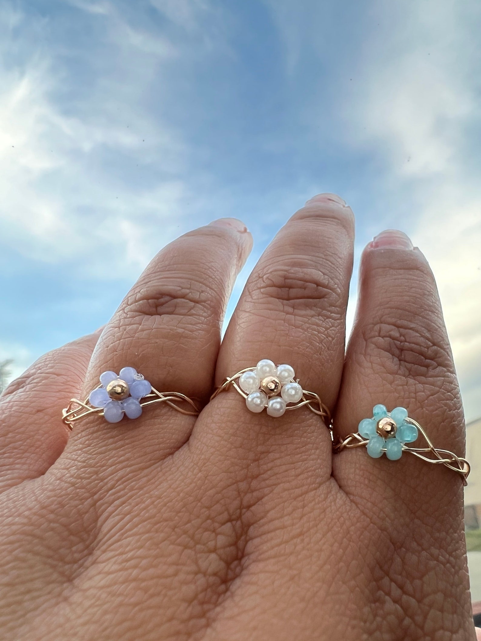 Little Doll Flower Wire Ring