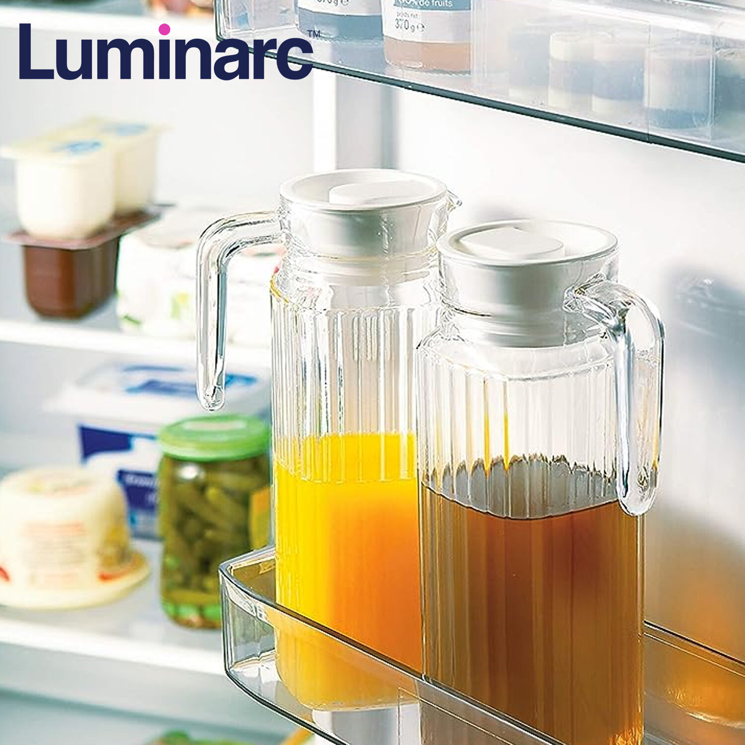 Luminarc Quadro Jug+Lid 1.3Ltr