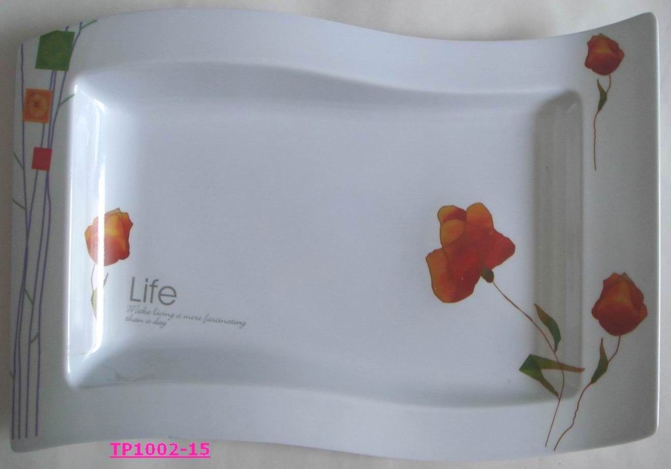 Melamine Deco Sqr Plate Indus No.f5100