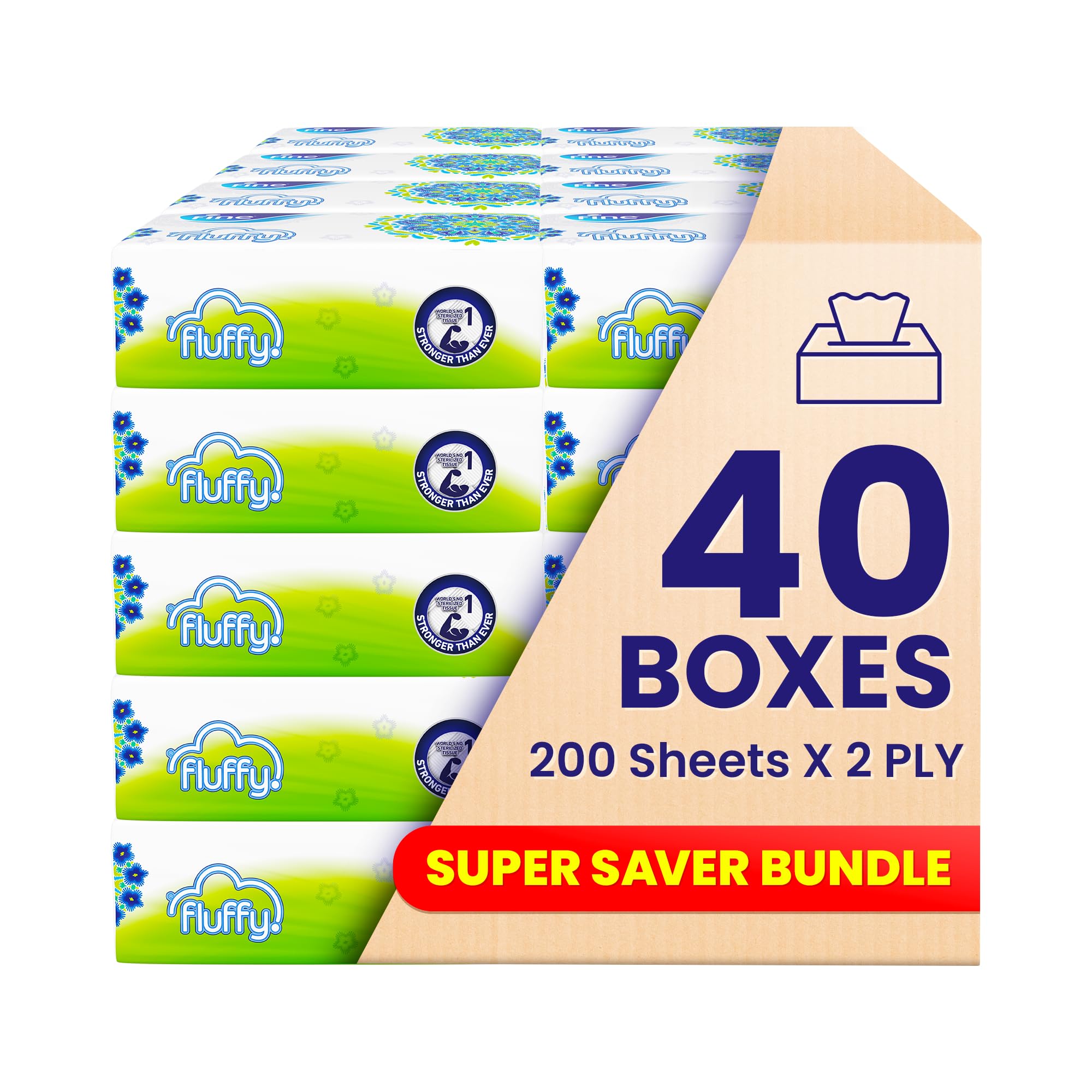 Mr Fluffy Tissue Twin Pack
