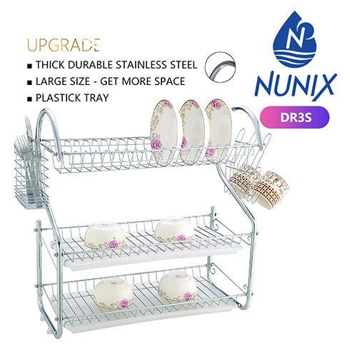 Nunix 3-Layer Steel Dish Drainer