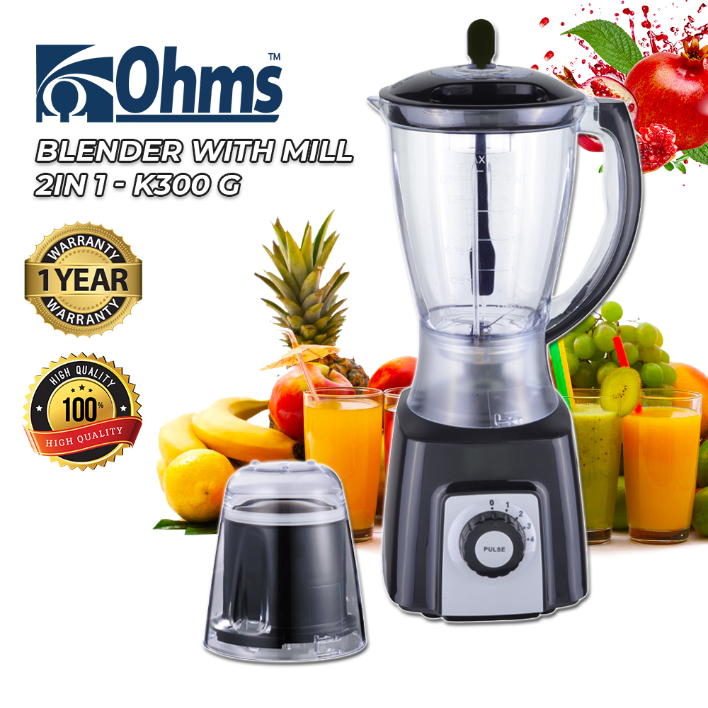 Ohms 2In1 Blender 300W 1.5L Obp-K300G