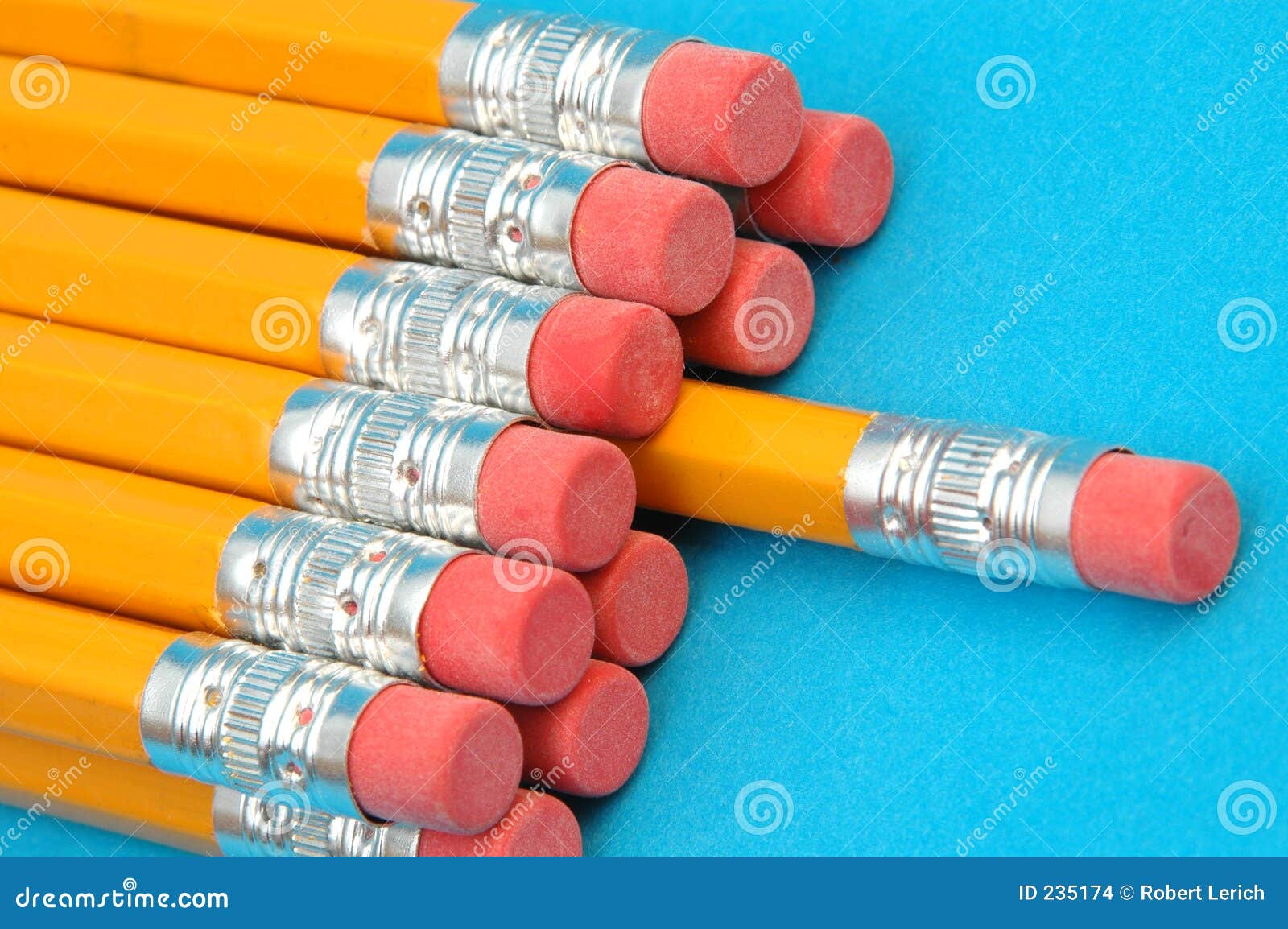 Pencil With Rubber Dozen