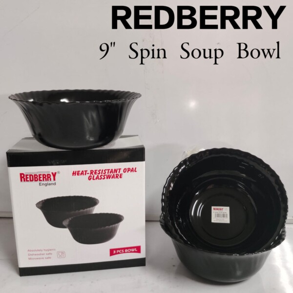 Redberry Soup Bowl Black 12.7Cm