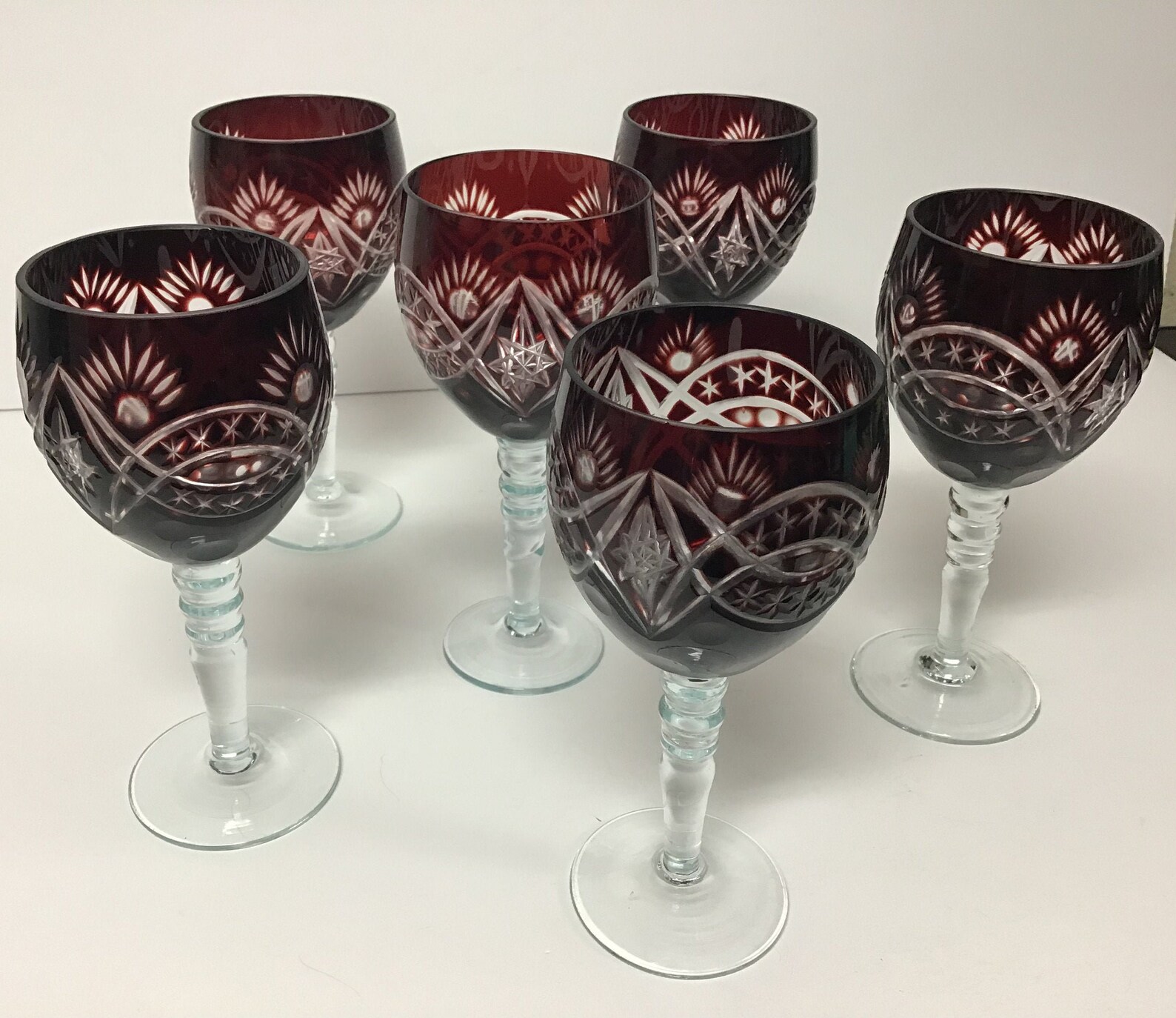 Red Berry Glass 6Pc No.7785/Th6