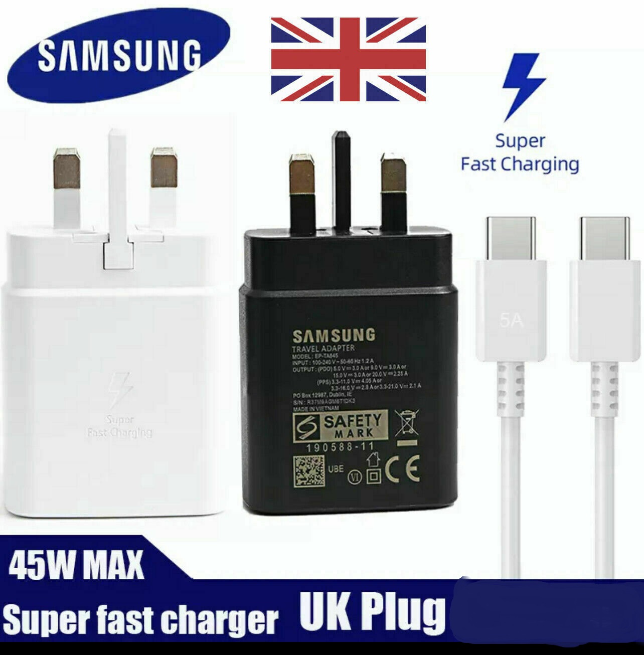 Samsung Fast Charger 2.4A Uk-Gh24
