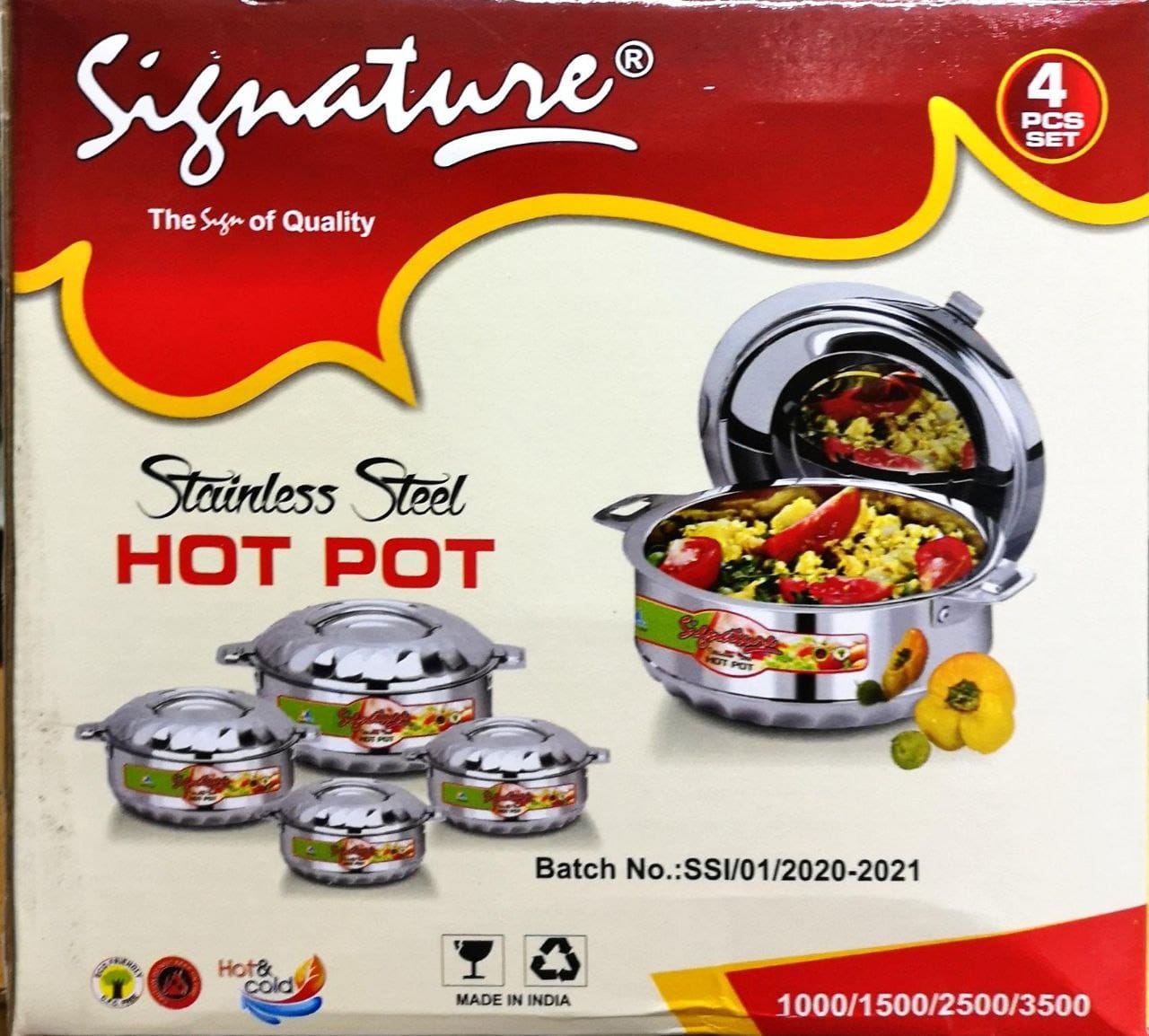Signature Alexa Steel Insulated H/Pot 4Pcs