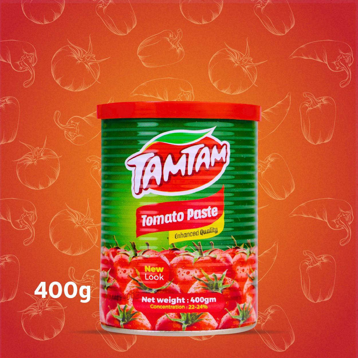 Tam Tam Tomato Paste 400G Carton 24Pcs