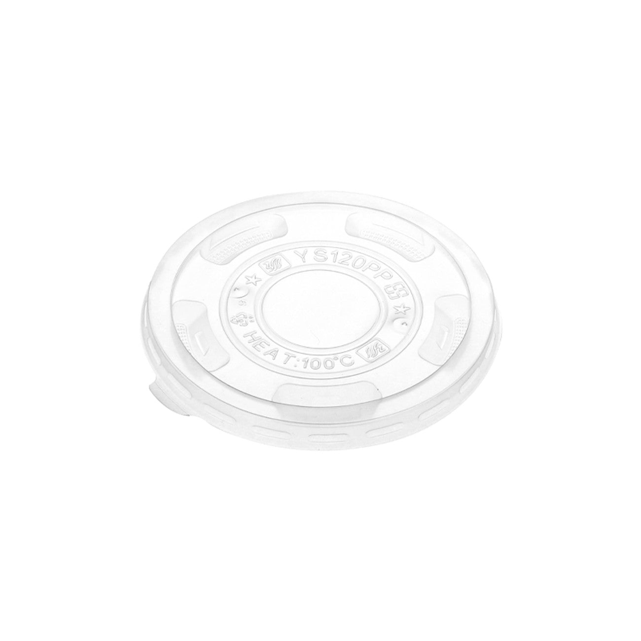 Techpak Clear 120Mm Lid Unpierced Pp-Fl