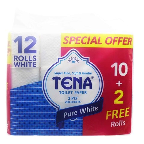 Tena 10 Rollwhite Tissue