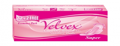 Velvex Super Sanitary Pads 7+1